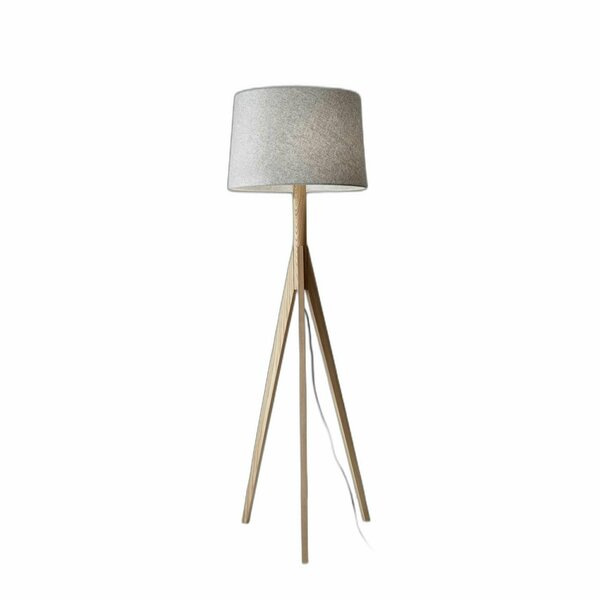 Homeroots Natural Wood Floor Lamp18 x 18 x 59.25 in. 372539